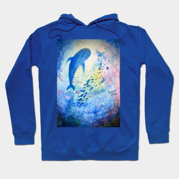 Underwater sun Hoodie by Sangeetacs